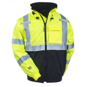 Men's High-Visibility Waterproof Insulated Hooded Jacket